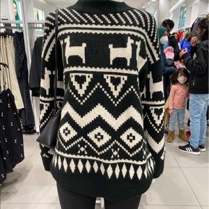 HM Oversized Llama Print Sweater